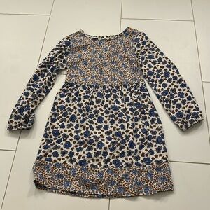 Johnnie B floral girls dress 6/7 blue white